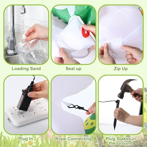 Easter Inflatables Outdoor Decorations Giant Blow up and Inflatable Bunny