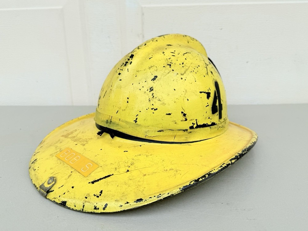 Vintage Fire Helmet Yellow
