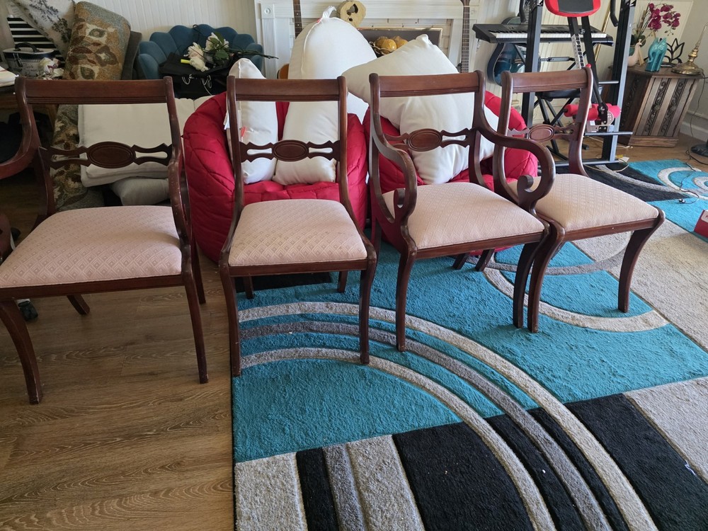 Antique Dining Table and Chairs Set