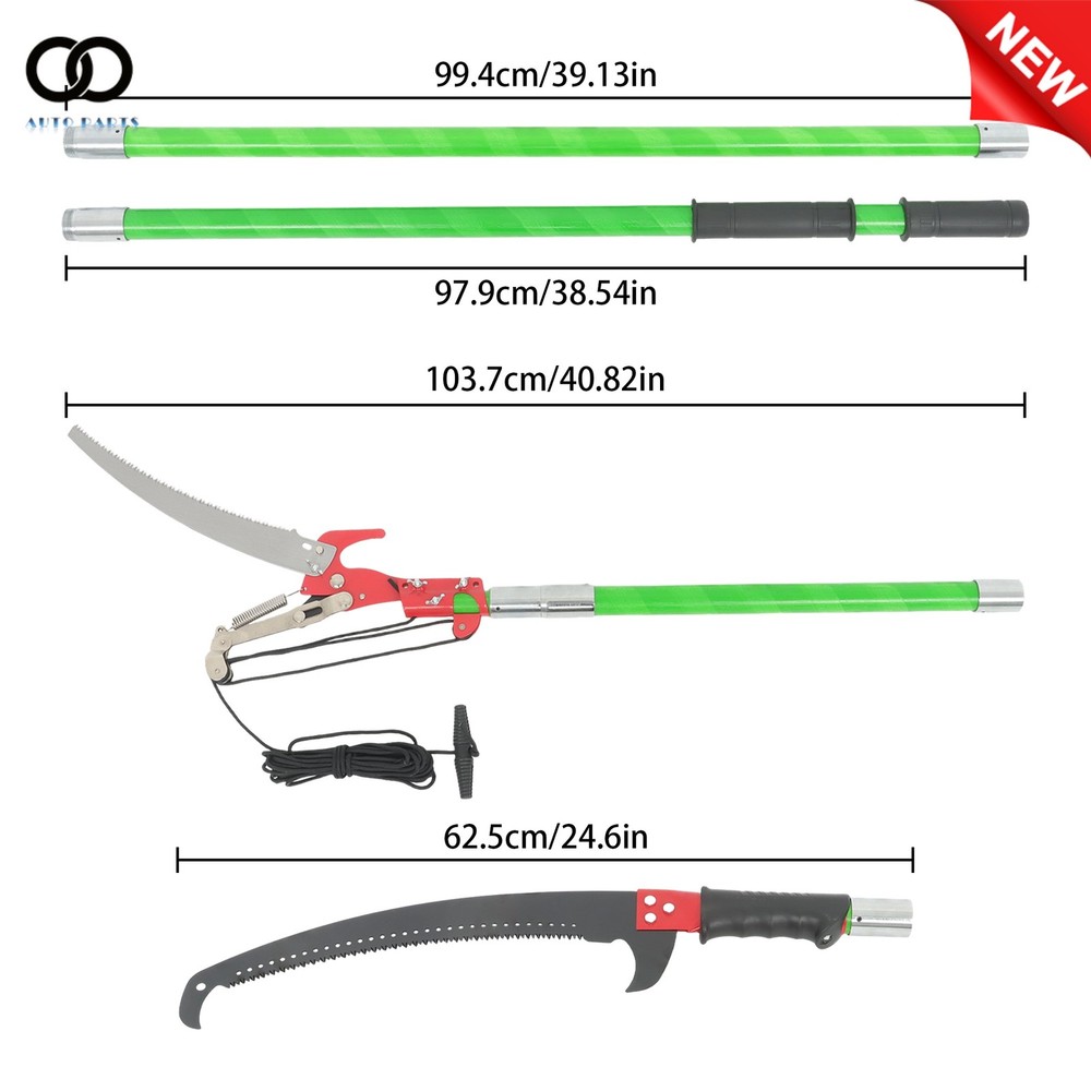 Saw Combination Extendable Tree Trimmers Section 9 Green 30ft Pruner