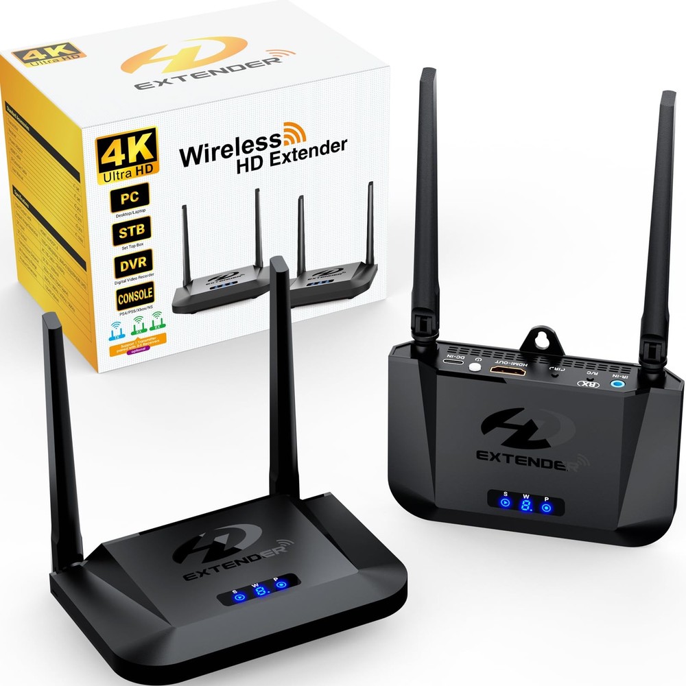 Graige Wireless HDMI Transmitter and Receiver 4K 30HZ, 1000 FT, HDMI Loop-Out...