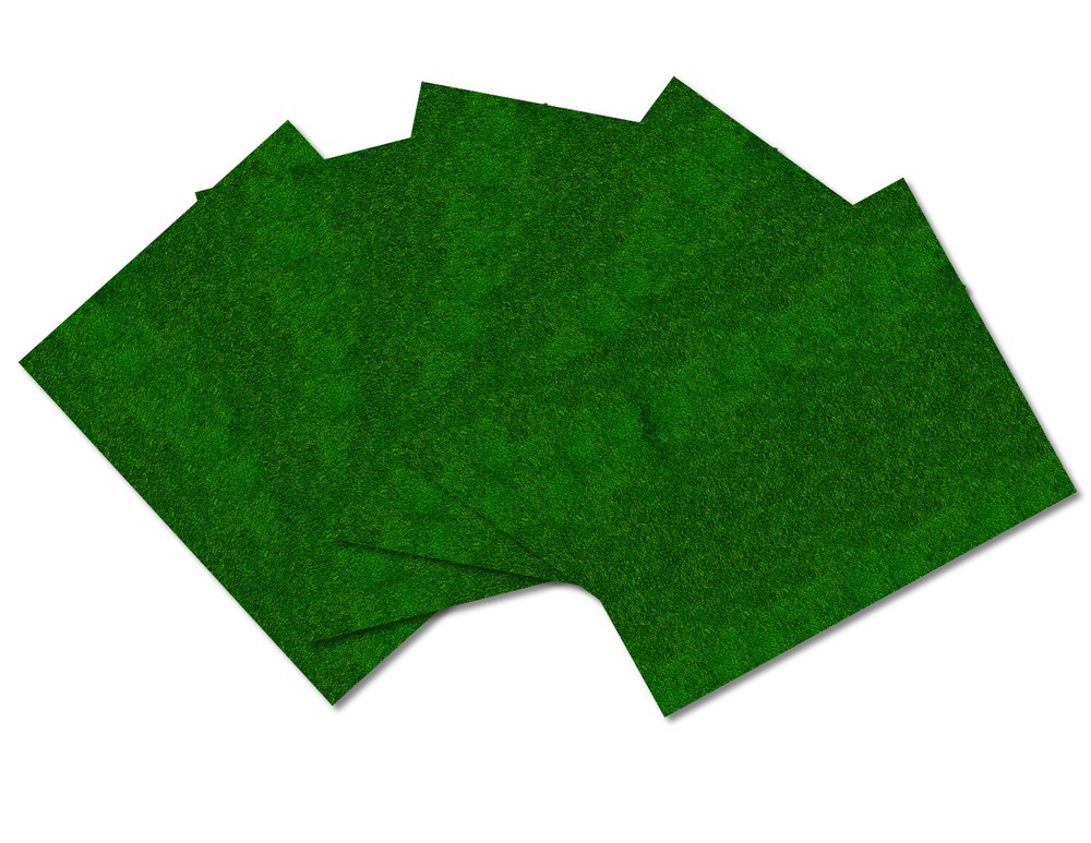 N Scale Grass Model Train Scenery Sheets –5 Seamless 8.5x11 Dark Green