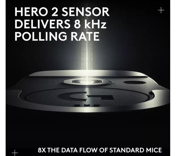 LOGITECH Pro X Superlight 2 Dex Wireless Optical Gaming Mouse - Black