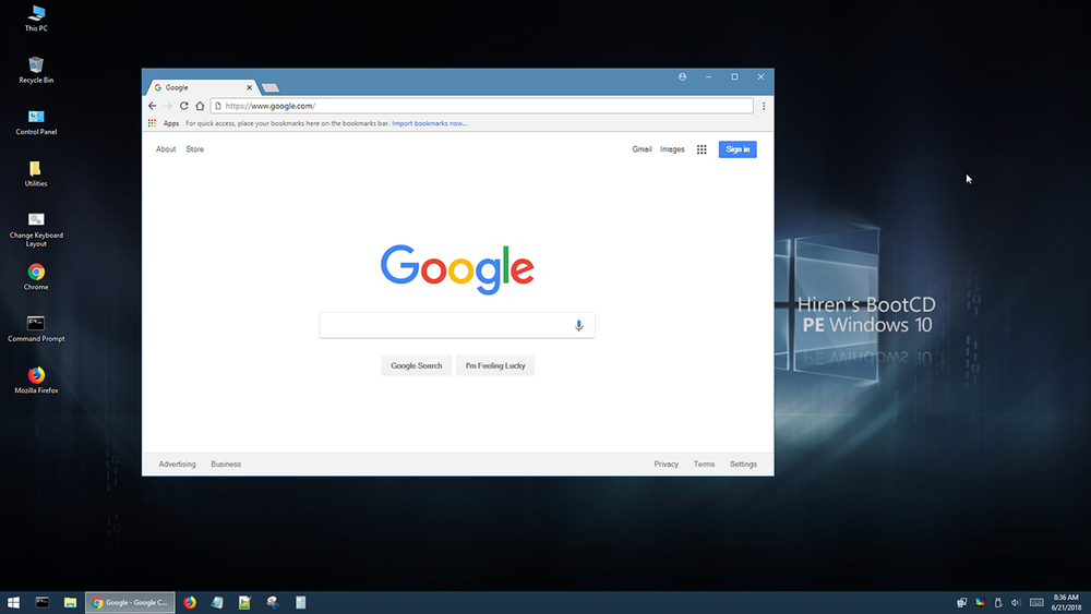 The New Hiren's BootCD PE 1.0.2 LIVE Bootable DVD Utility Toolkit