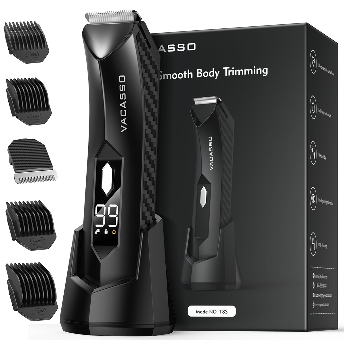 Manscape Groin Hair Trimmer Electric Ball Trimmer Wet/Dry Body Shaver Christmas