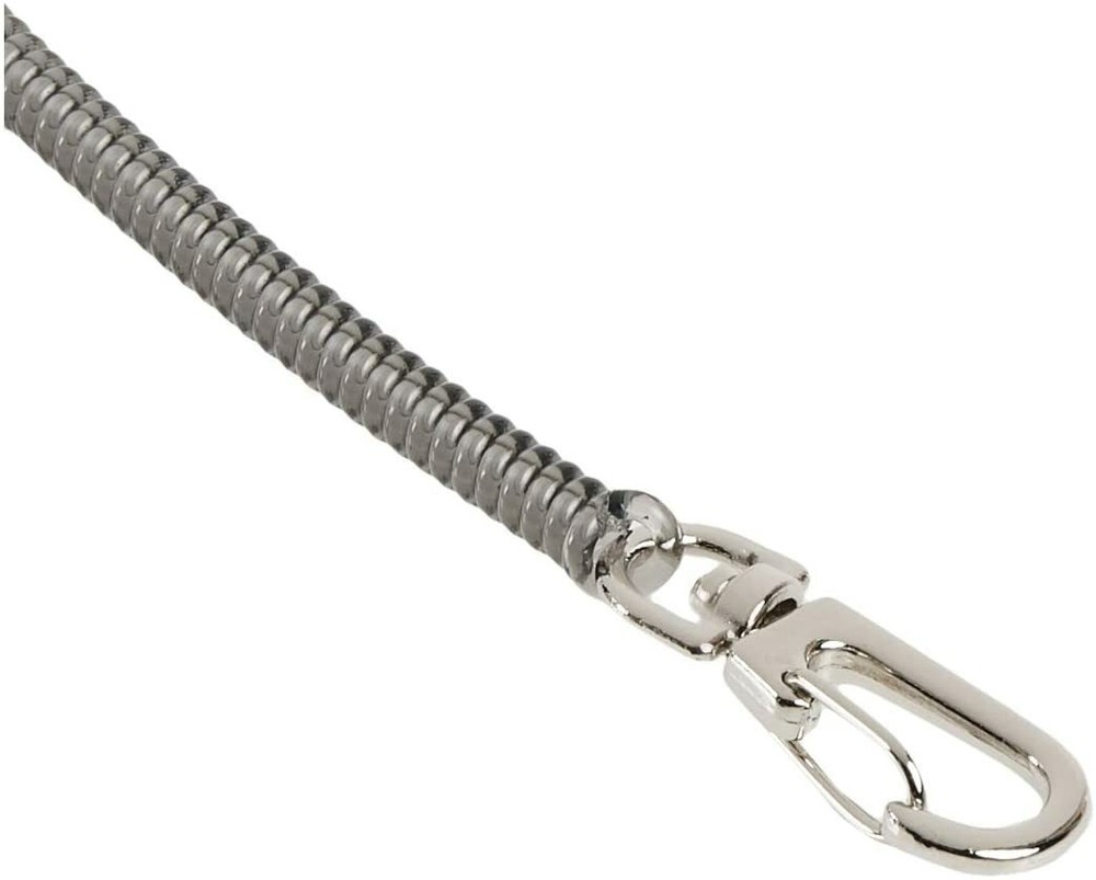 3 COILED CLIP LANYARDS, ELASTOMER W/NYLON