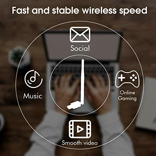 USB WIFI ADAPTER for PC Computer Wireless Network Dongle High Gain Antenna