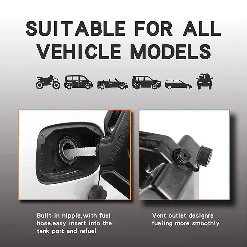 5L Gas Fuel Tank Gas Can Oil Storage Can For ATV UTV Gokart Motorcycle Car SUV