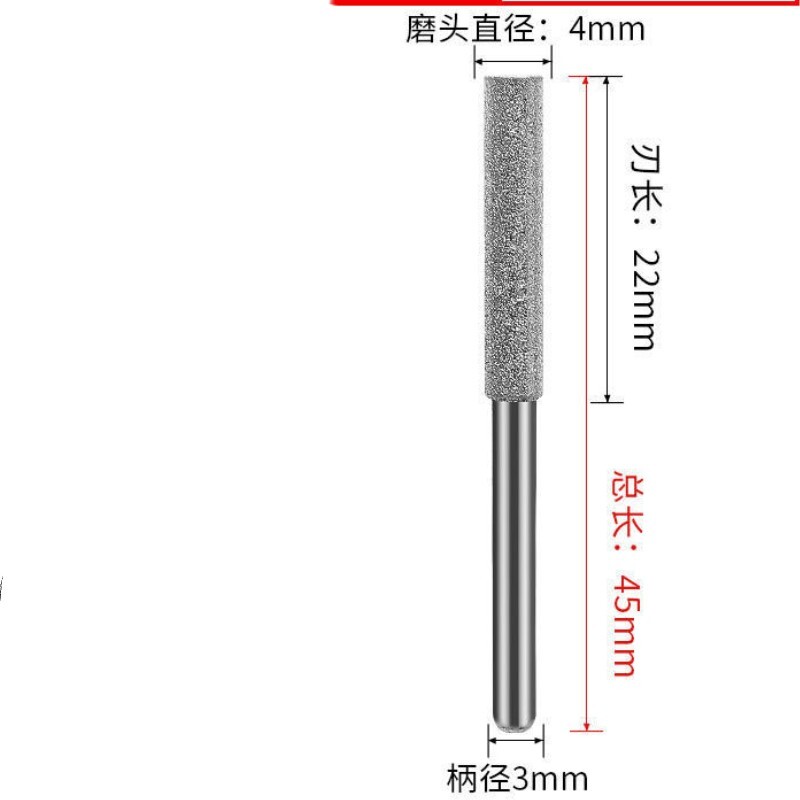5/32" Diamond Chainsaw Sharpener Sharpening Stone Grinding File Tool Silver 8Pcs
