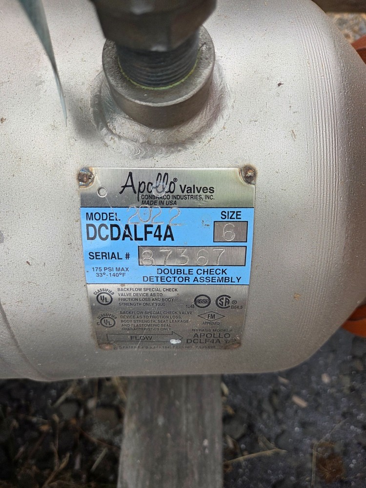 Apollo 6 inch backflow preventer valve new
