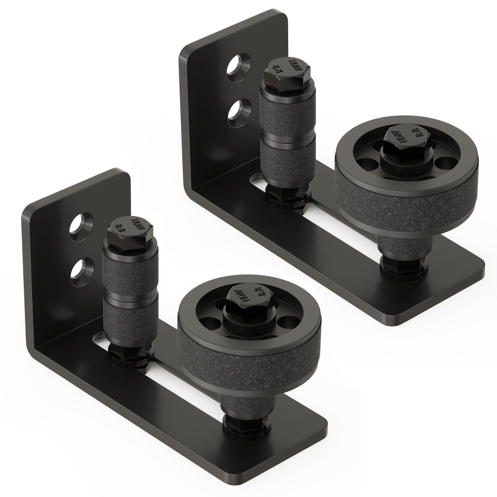 Barn Door Floor Guide, Wall Mounted Barn Door Rollers for Bottom Adjustable R...