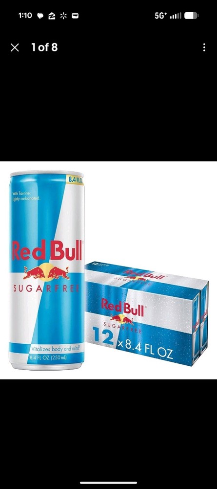 12 Pack Redbull Sugarfree 8.4oz