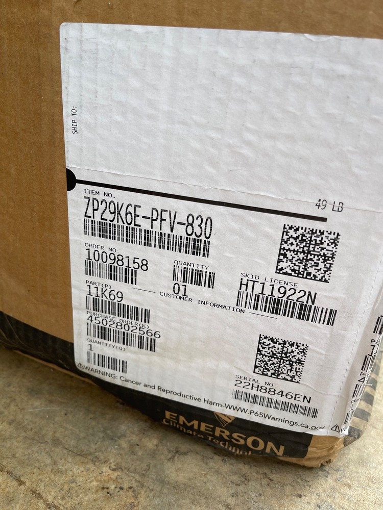 Copeland Scroll ZP29K6E-PFV-830 Compressor