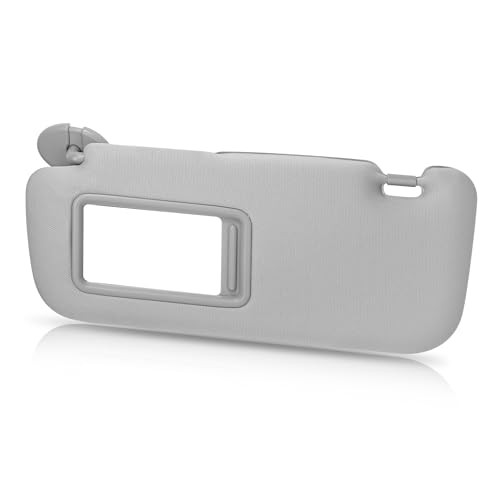 Grey Driver Side Sun Visor with Mirror Compatible with Corolla 2008 2009 Left