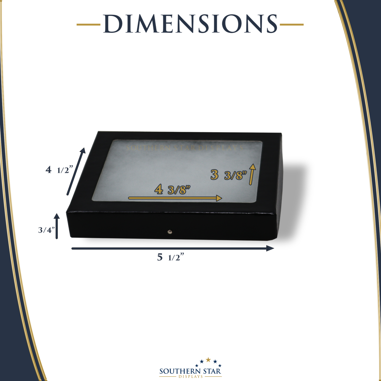 4 x 5 x 3/4 Riker Display Case Box for Collectibles Arrowheads Jewelry & More