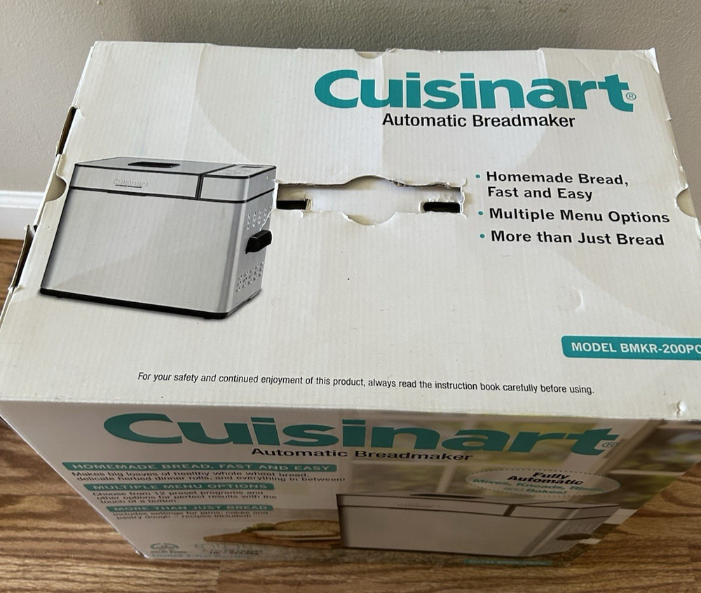 Cuisinart Automatic Bread Maker Machine Silver 120VAC 500W Used 3x