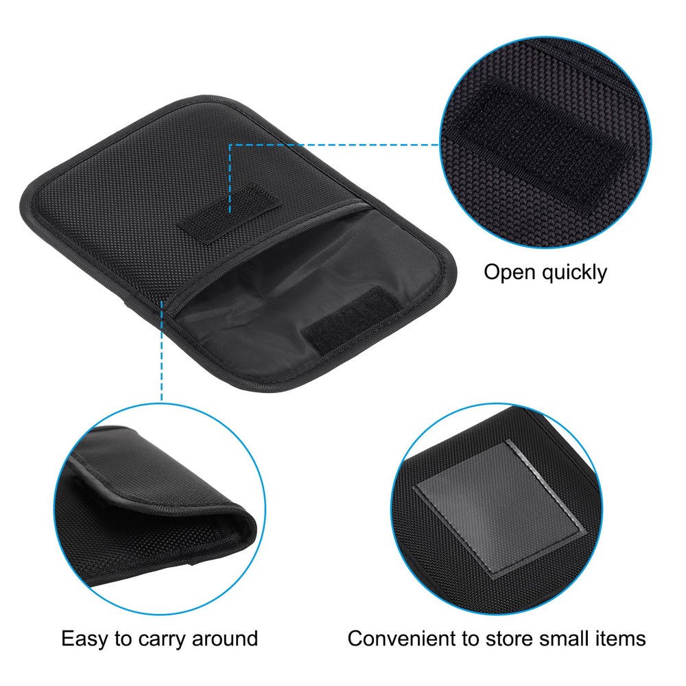 2Pcs 120x120mm Camera Filter Case 1 Pocket Filter Case Pouch Black