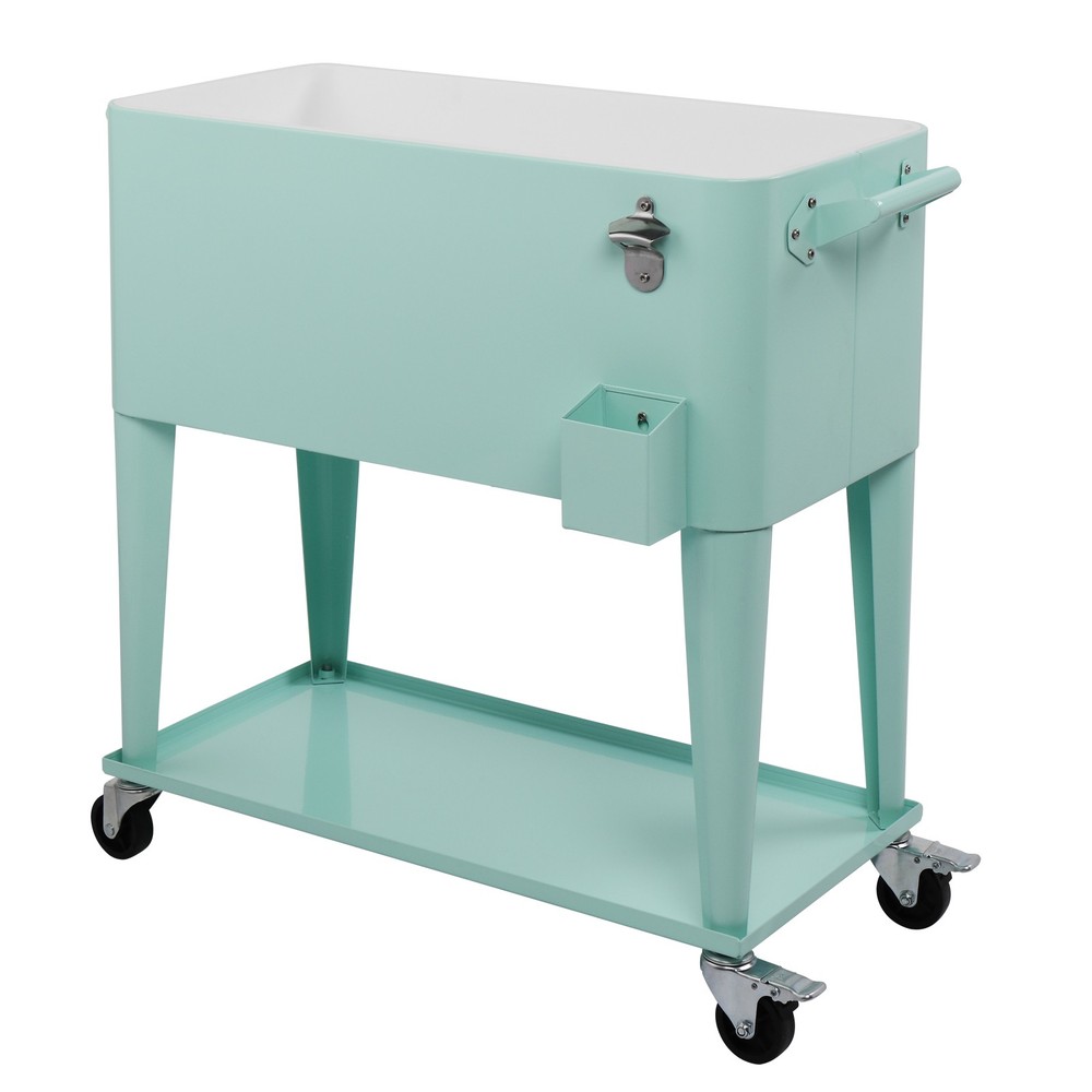 Rectangular Plastic Box Frozen Insulation Cart Mint Green,in stock
