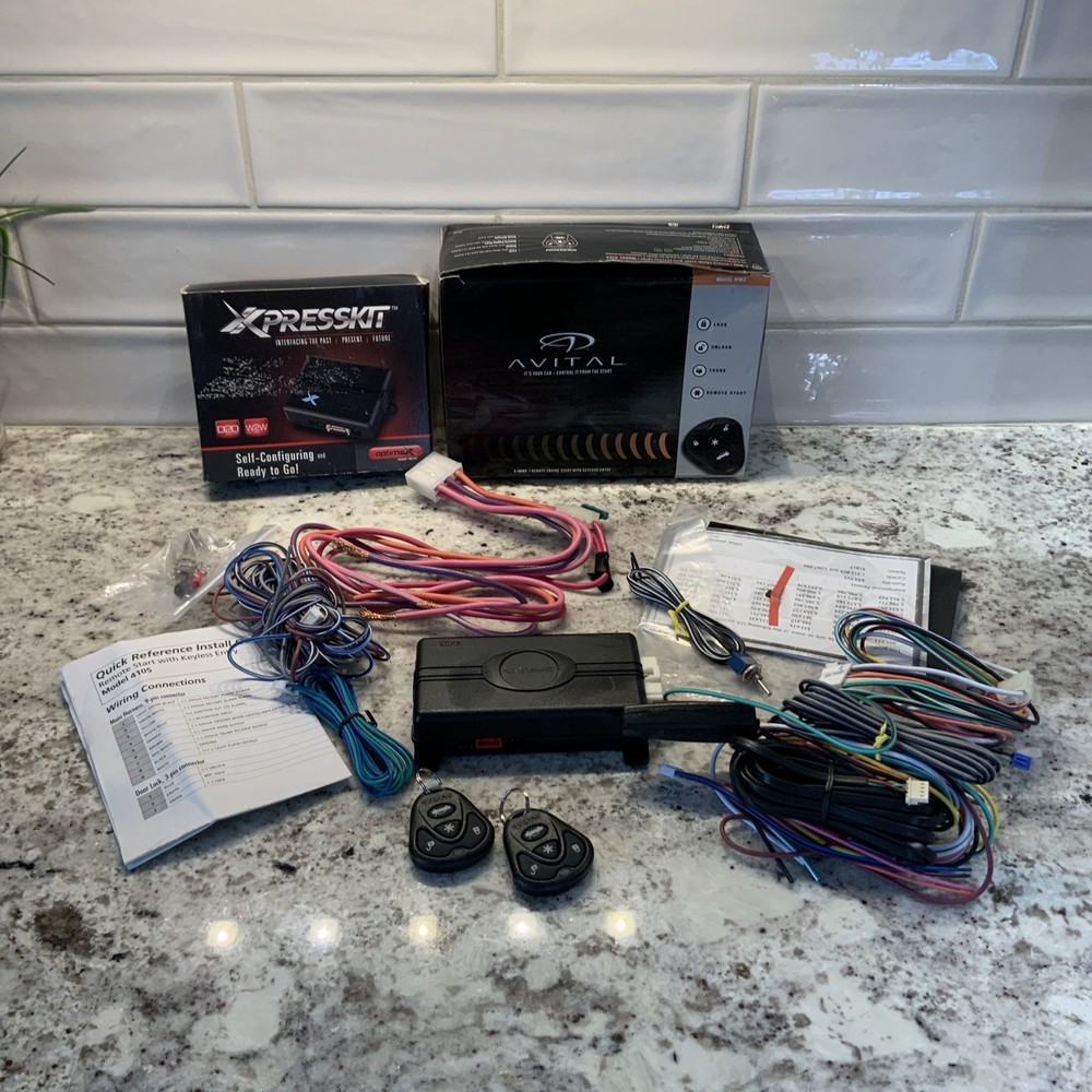 Avital 4103LX Remote Start with Two 4-Button Remotes - Black