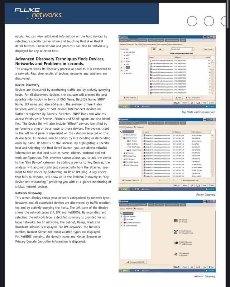Fluke Network Optiview Series II Integrated Network Analyzer Excellent Condition