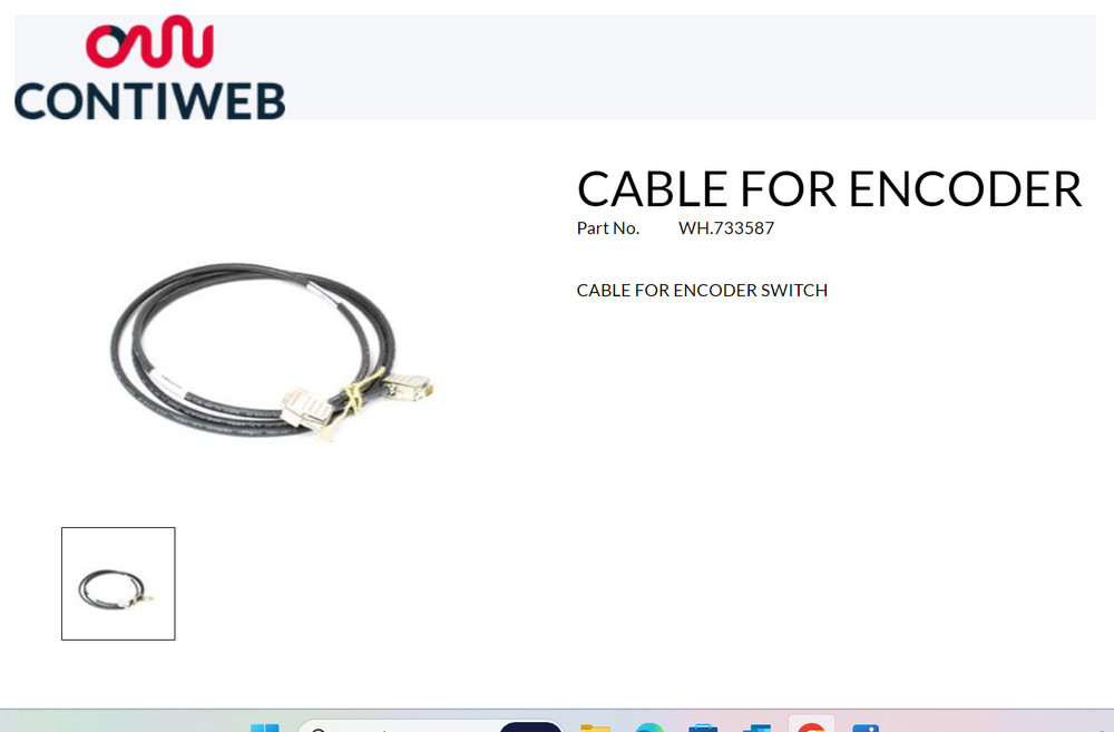 Two (2) LAPP 70388718 Encoder Cables 300V Contiweb WH.733587 NEW