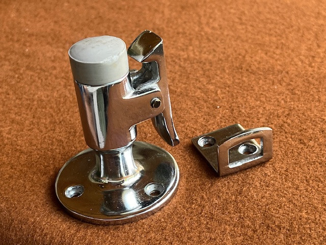 Chrome Plated Brass Door Stop & Catch