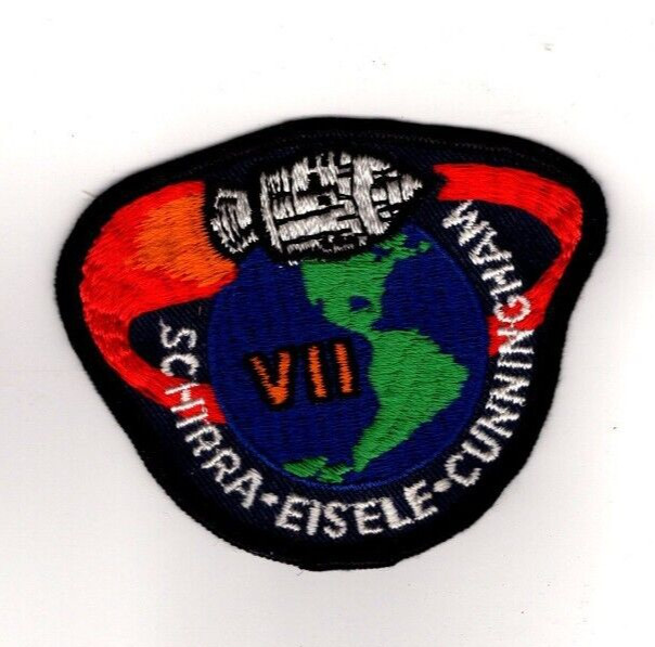 Apollo VII, Schirra Eisele Cunningham, Vintage 3" Tall Patch