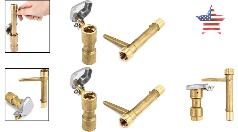 High Quality Brass Quick Coupler Valves - 2 Sets with Keys - Irrigation Tool