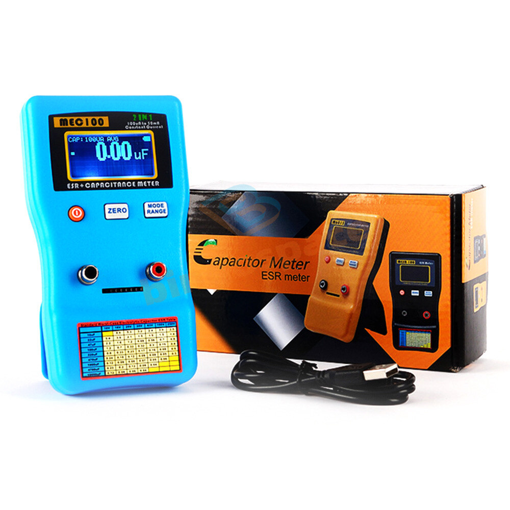 MEC-100 ESR Capacitance Ohm Meter Measuring Capacitance Resistance Tester
