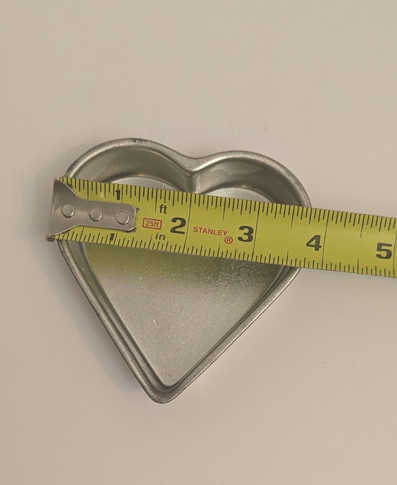 Two Small Heart-shaped Metal Bakeware Pans/Mold