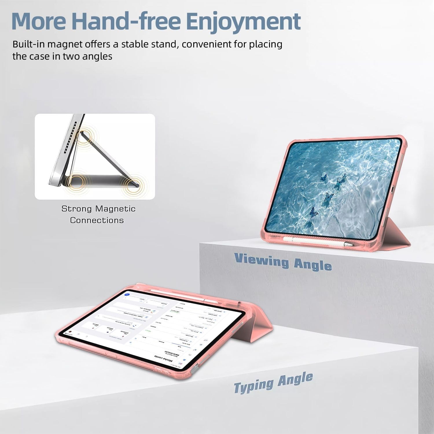 Cute Pink Bow Case for Ipad Pro 6Th/5Th/4Th Gen Girly Lovely Ribbon Cover for...