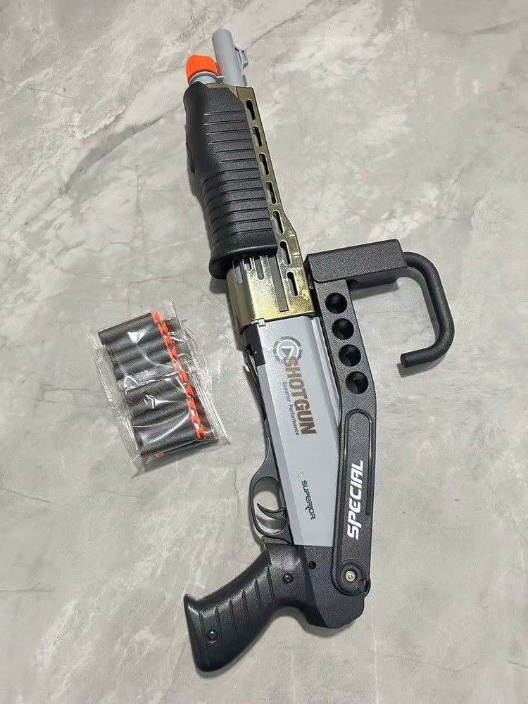 🔥 Soft Bullet Blaster Shotgun – Dual-Mode Shell Eject Toy Gun