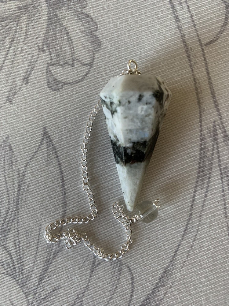 White Rainbow Moonstone Pendulum