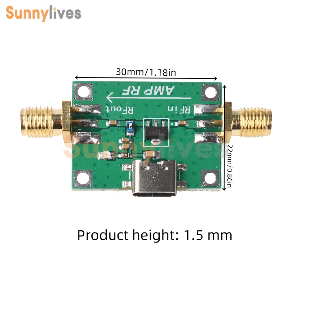 SBB5089 20dB Gain RF Module 5MHz–6GHz RF Power Amplifier RF Preamplifier Module
