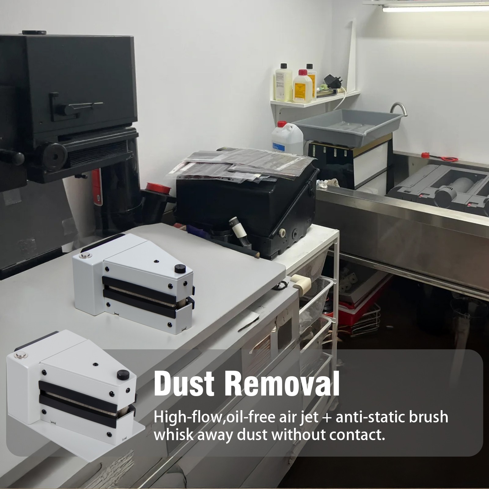 Adjustable Photo Film Anti-Static Electric Dust Remover Cleaner For 135 120 4x5