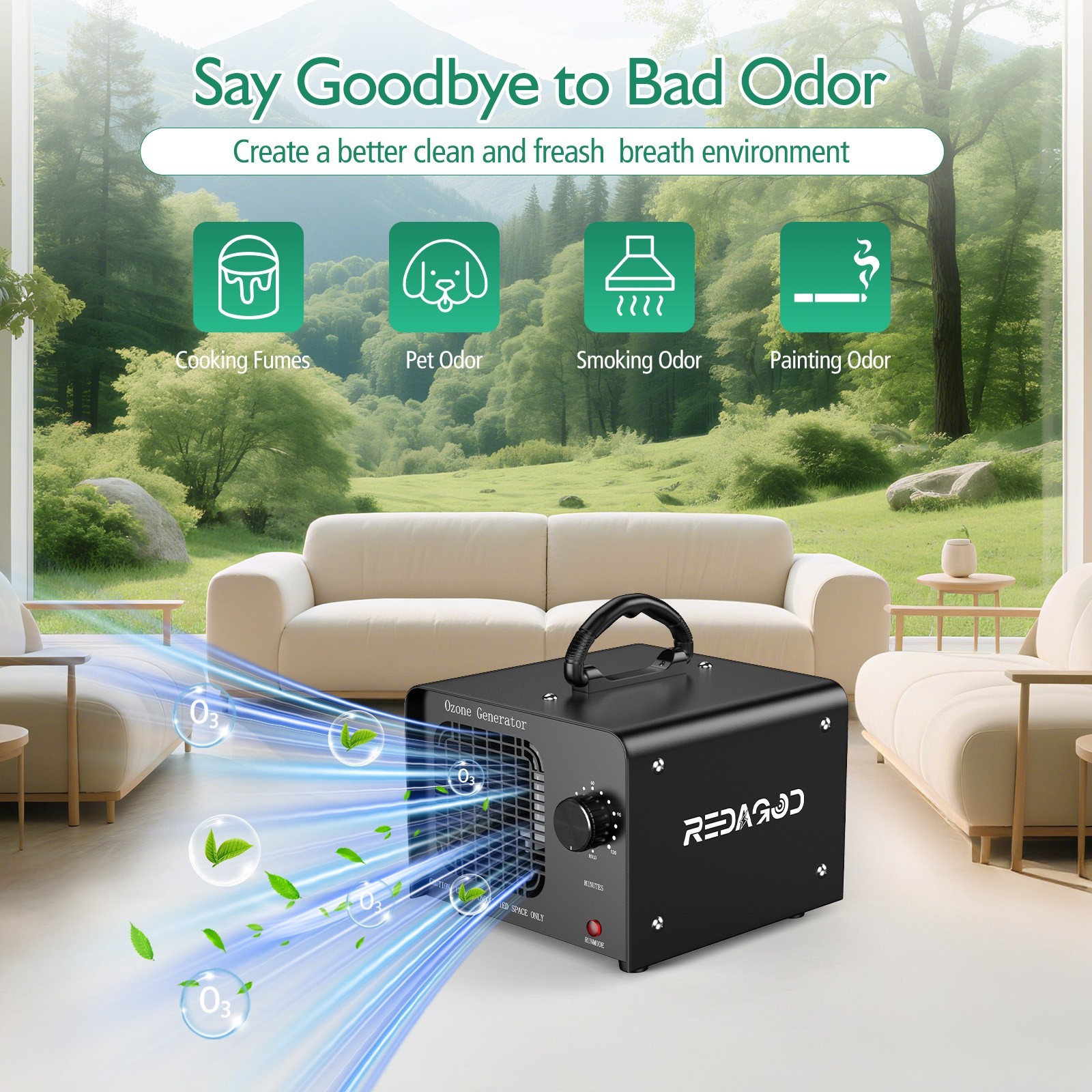 Ozone Generator Odor Eliminator 48,000mg/H,Ozone Machine Odor Removal For Home,m