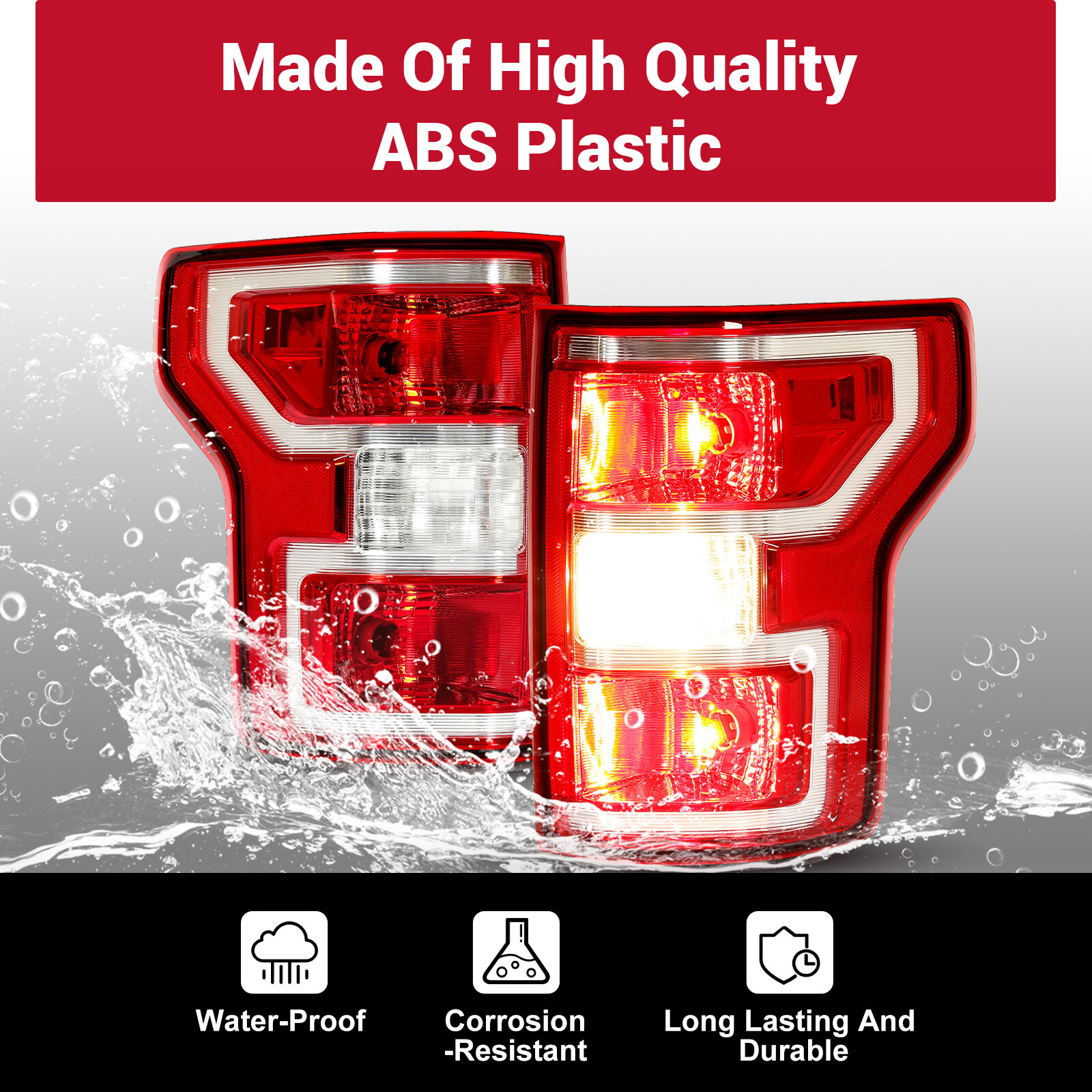 Fit For Ford F150 F-150 Pickup 2018 2019 2020 Brake Tail Lights Lamps Left+Right