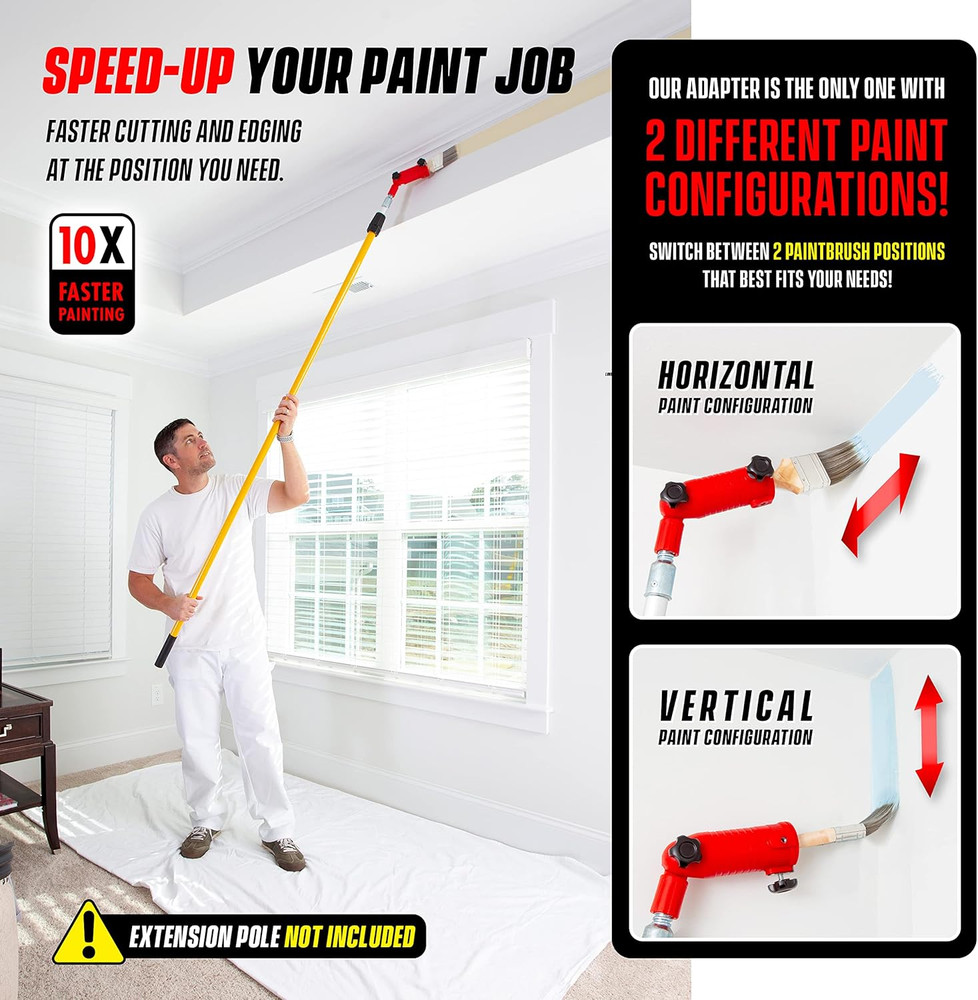 Multi-Angle Paint Brush Extender, Paint Edger Tool for High Ceilings | Paint ...