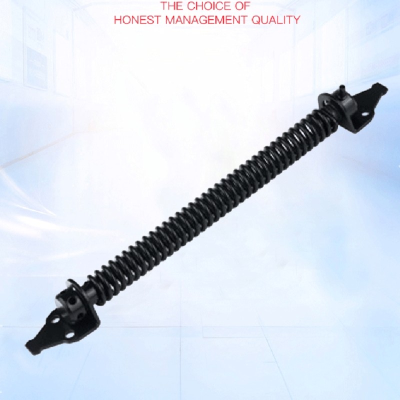 Adjustable Black Self Closing Gate Spring with Gate for Latch Hinges Screws