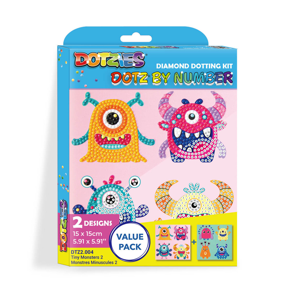 Diamond Dotz Tiny Monsters 2 Diamond Painting Artwork Kit