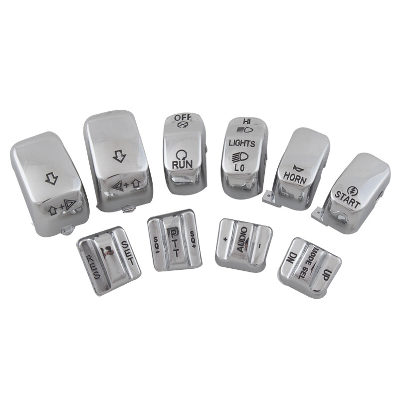 Chrome Hand Control Switch Button Caps For Harley Electra Glide FLHTCU 1996-2013