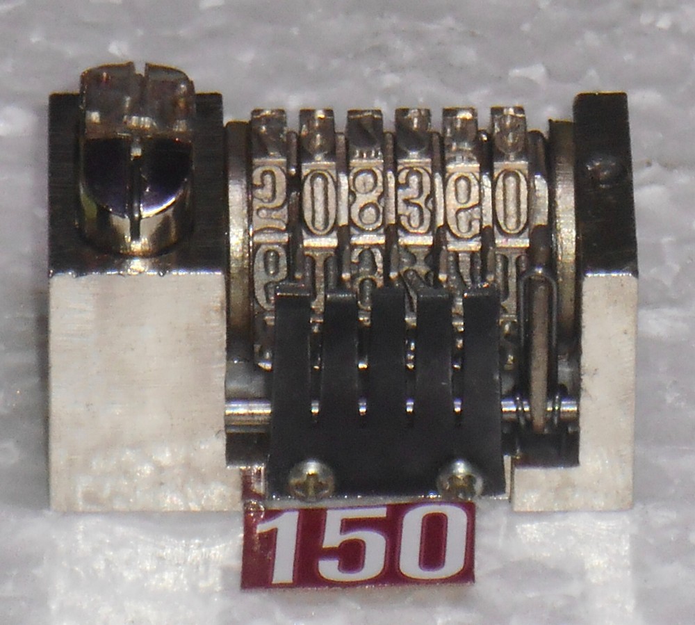 Reverse letterpress numbering machine | 150