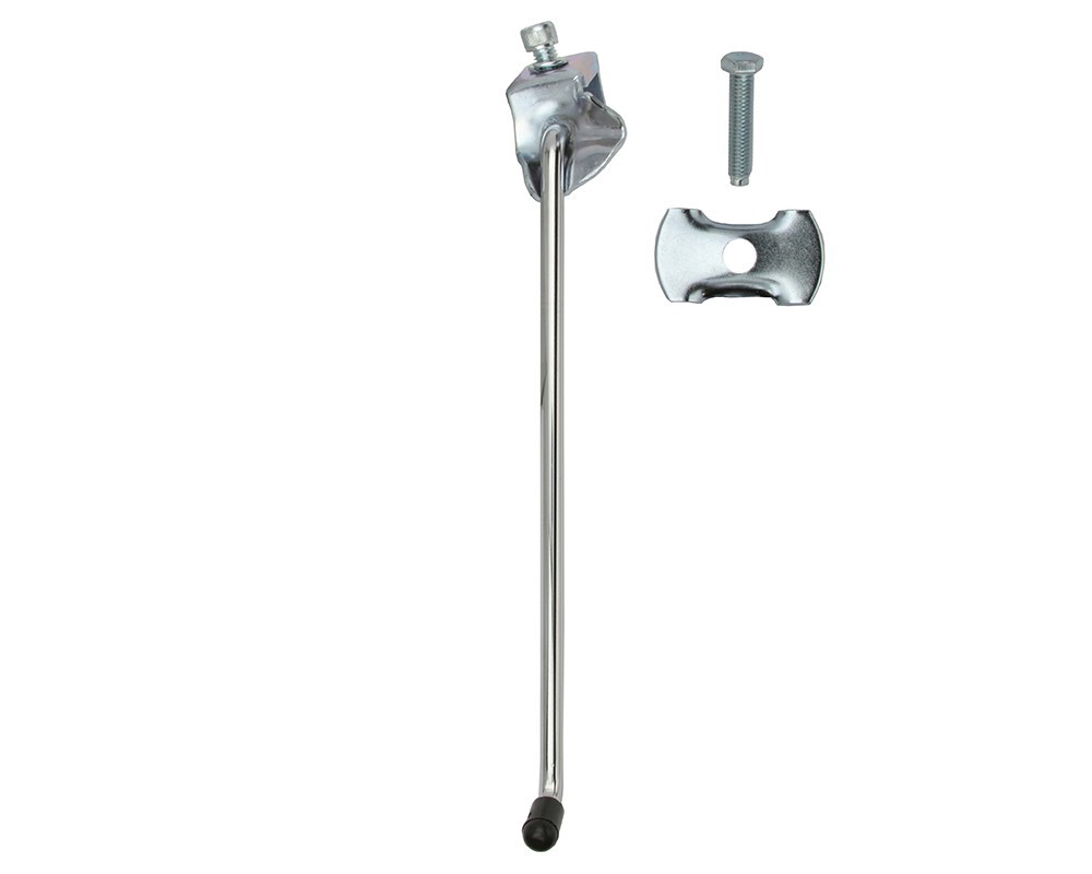 F&R BICYCLE BEACH CRUISER/LOWRIDER STEEL KICKSTAND CENTER 10-1/2" LONG CHROME.