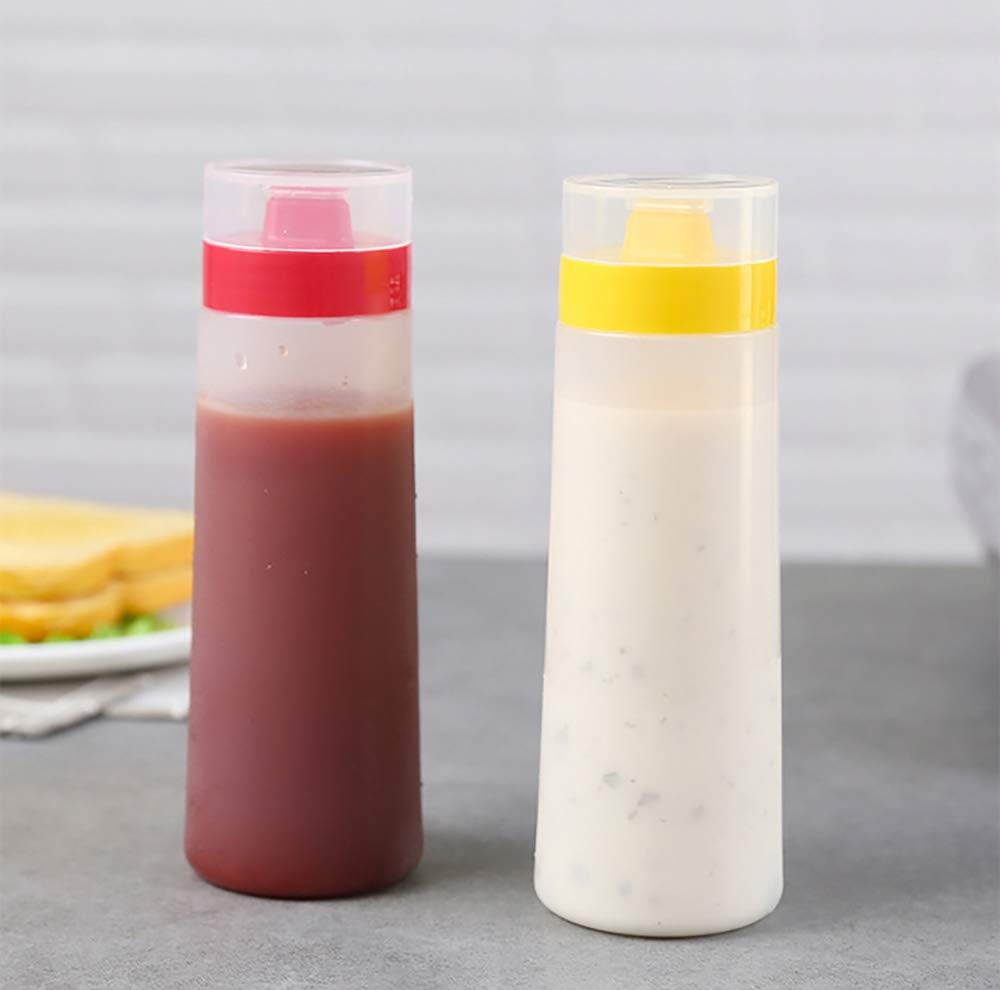 2-pack Porous Squeeze Bottles Leak Proof Refillable Condiment Container