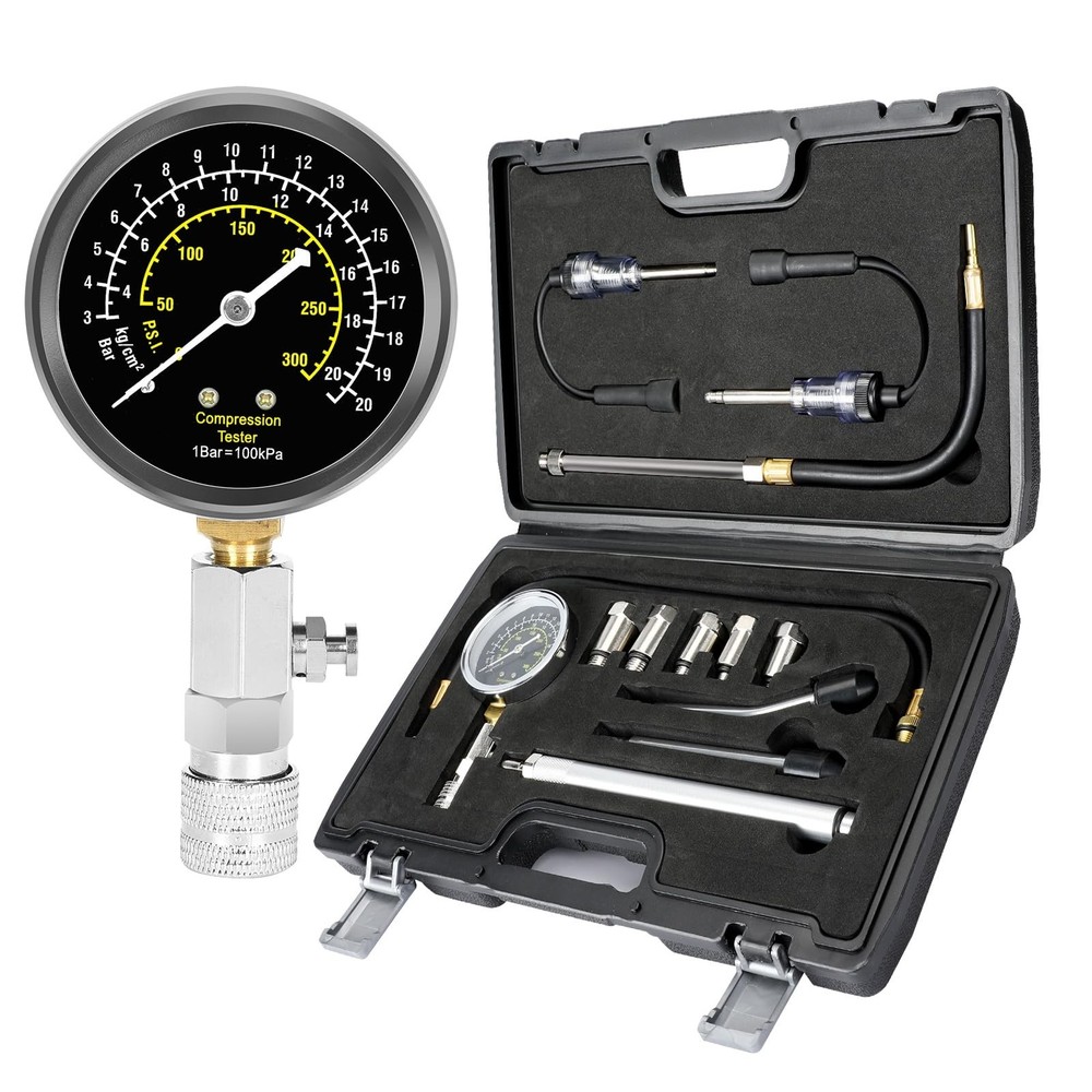 13pcs Compression Tester with Spark Plug Tester - Small Engine Compression Te...