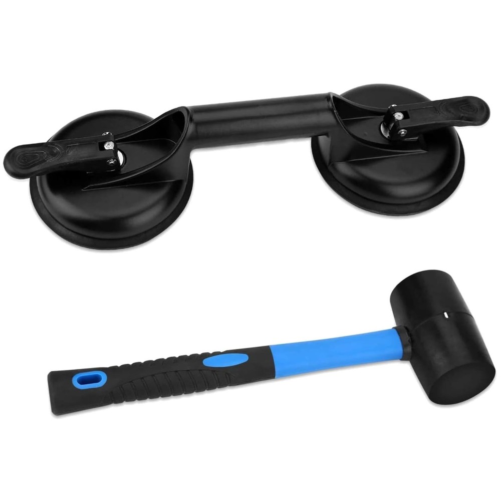 Professional Floor Gap Fixer for Laminate Floors – Suction Cup & Mallet Included