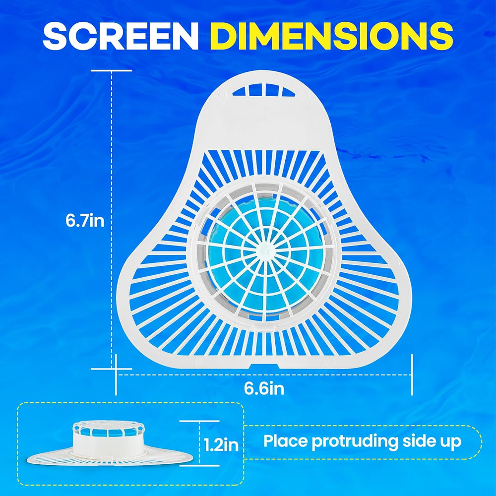 12 Pack Urinal Deodorizer Screen, Urinal Cakes with Anti-Splash Filter Odor Prot