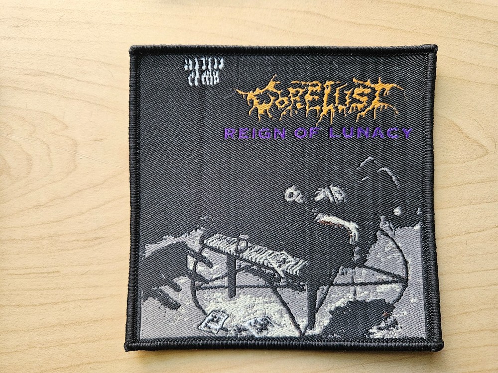 GORELUST, SEW ON BLACK BORDER WOVEN PATCH