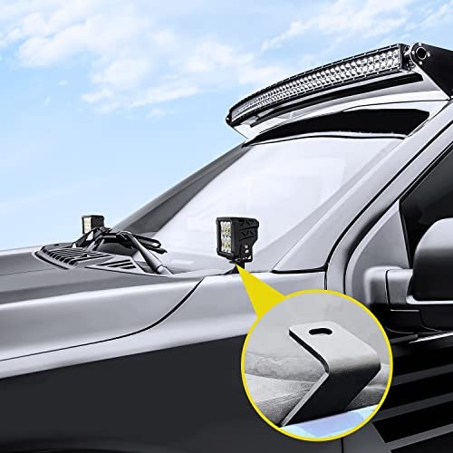 Ditch Light Bracket Hood Mount Brackets for Front A-Pillar For F150 2015-2023