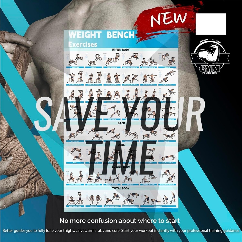 Adjustable Weight Bench, Exercise Workout Bench for Full Body Workout